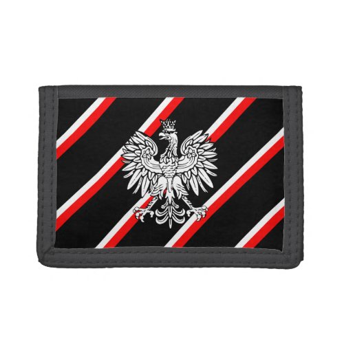 Polish stripes flag tri_fold wallet