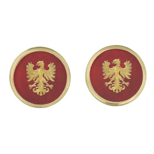 Polish Style Gold Eagle  Cufflinks