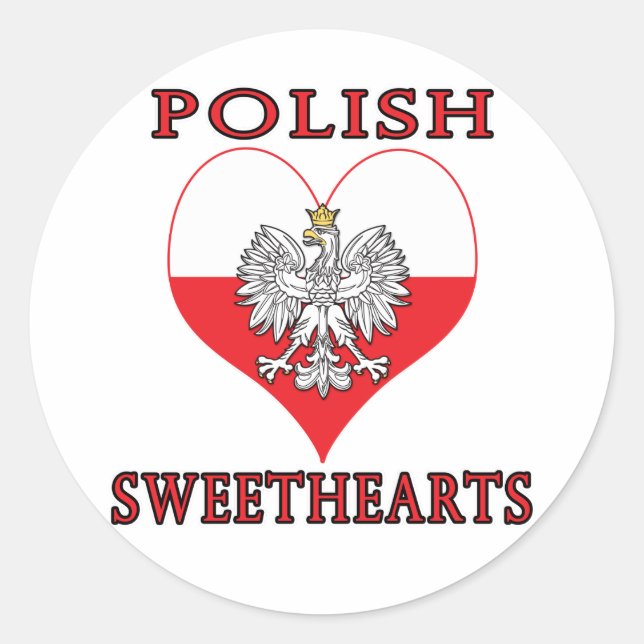 Polish Sweethearts Classic Round Sticker (Front)