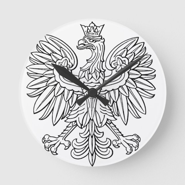 Polish symbol round clock (Front)