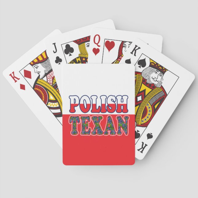 Polish Texan Bluebonnets Poker Cards (Back)