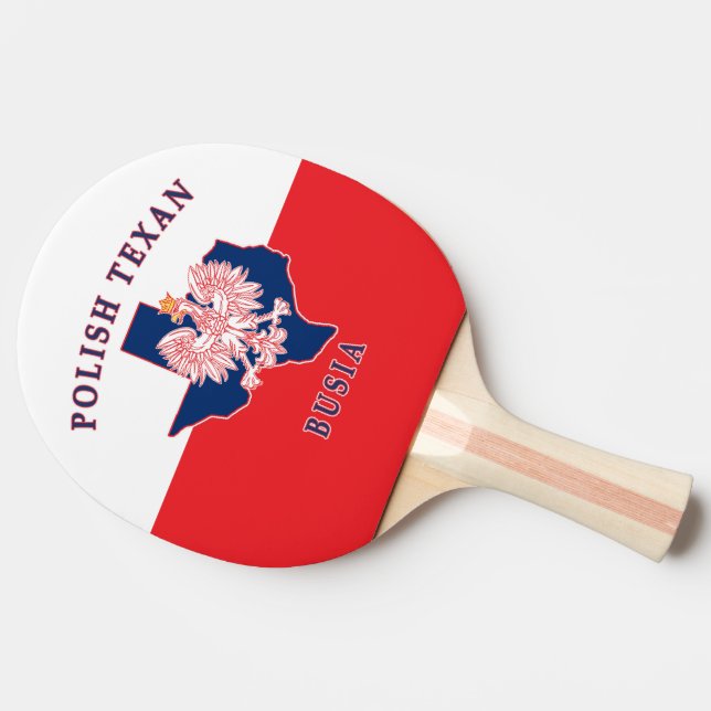 Polish Texan Busia Ping Pong Paddle (Side)