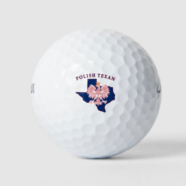 Polish Texan Eagle Map Golf Balls (Front)