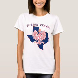 Polish Texan Eagle Map T-Shirt