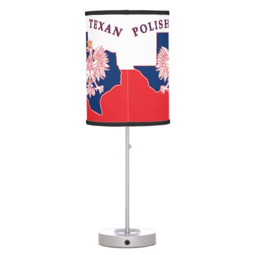 Polish Texan Eagle Map Table Lamp