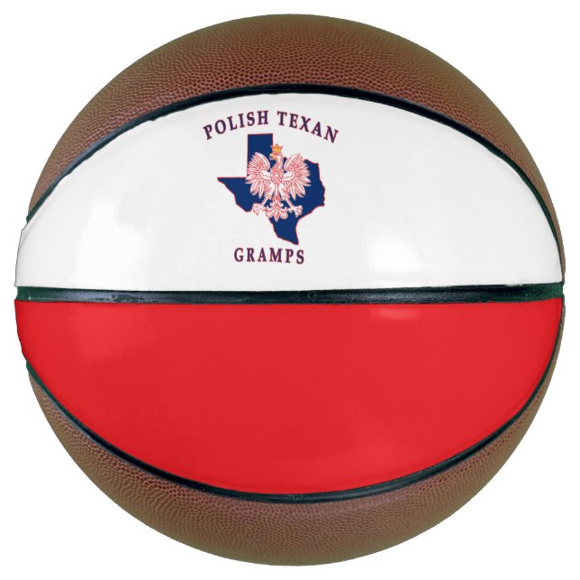 Polish Texan Gramps Basketball (Front)