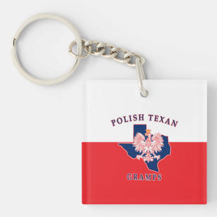 Polish Texan Gramps Keychain
