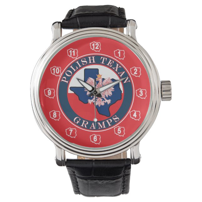 Polish Texan Gramps Round Watch (Front)