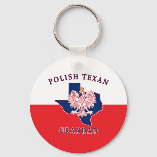 Polish Texan Grandad Keychain (Front)