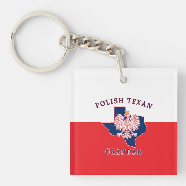 Polish Texan Grandad Keychain (Front)
