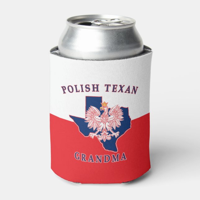 Polish Texan Grandma Can Cooler (Can Front)