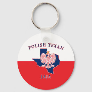 Polish Texan Jaja Keychain