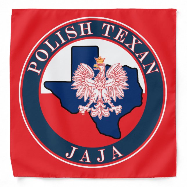 Polish Texan Jaja Round Bandana (Front)