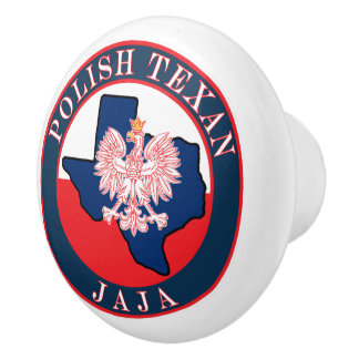 Polish Texan Jaja Round Ceramic Knob