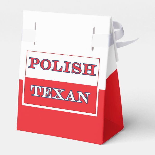 Polish Texan Poland Flag Favor Boxes (Back Side)