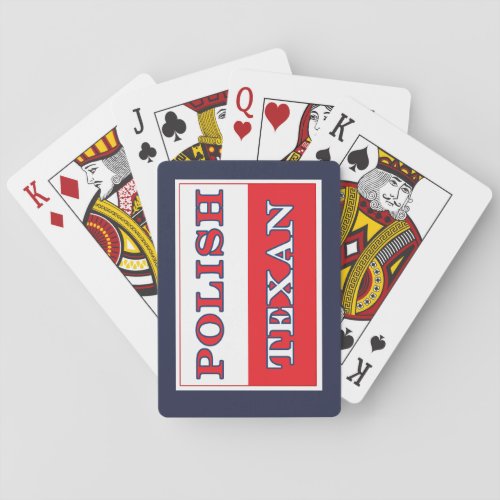 Polish Texan Poland Flag Poker Cards