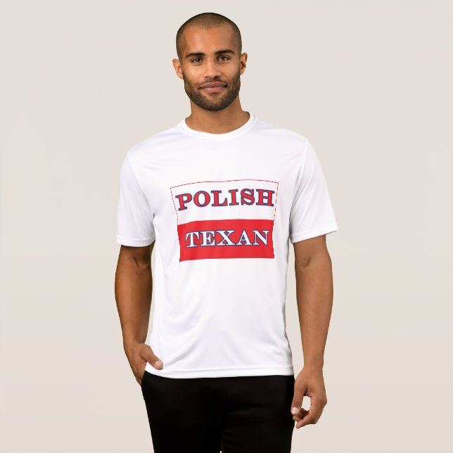 Polish Texan Poland Flag T-Shirt (Front Full)