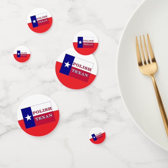 Polish Texan Texas Flag Confetti (Group)