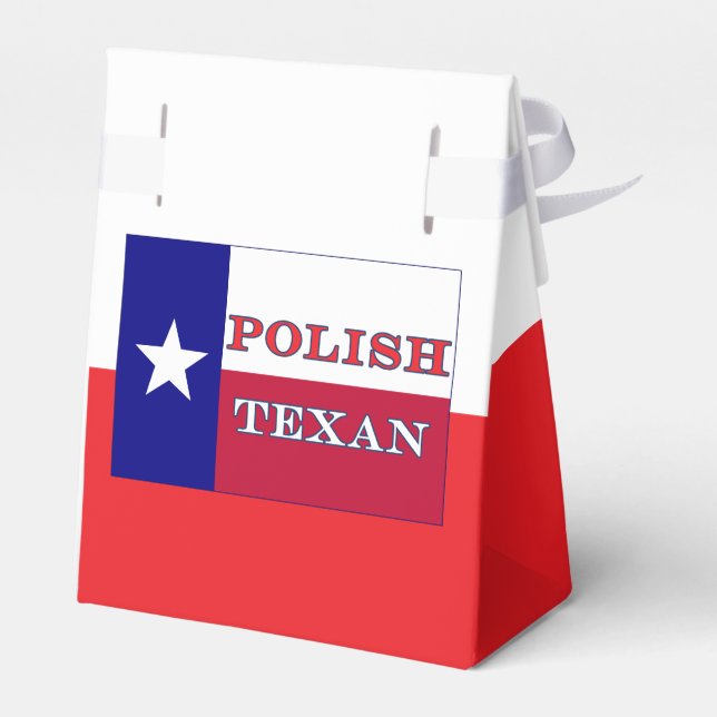 Polish Texan Texas Flag Favor Boxes (Back Side)