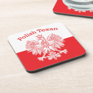 Polish Texan White Eagle Beverage Coaster