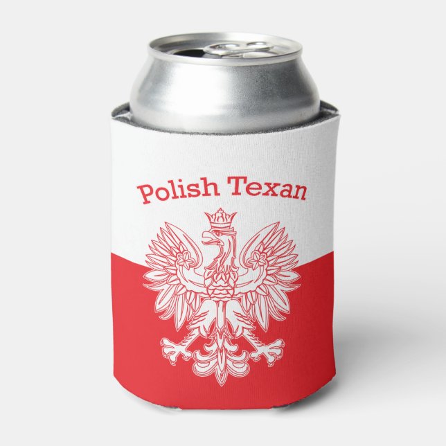 Polish Texan White Eagle Can Cooler (Can Front)