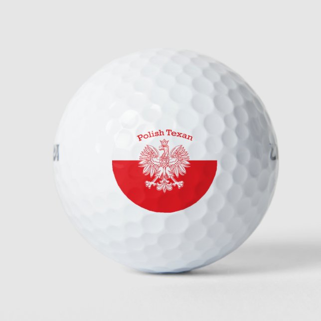 Polish Texan White Eagle Golf Balls (Front)