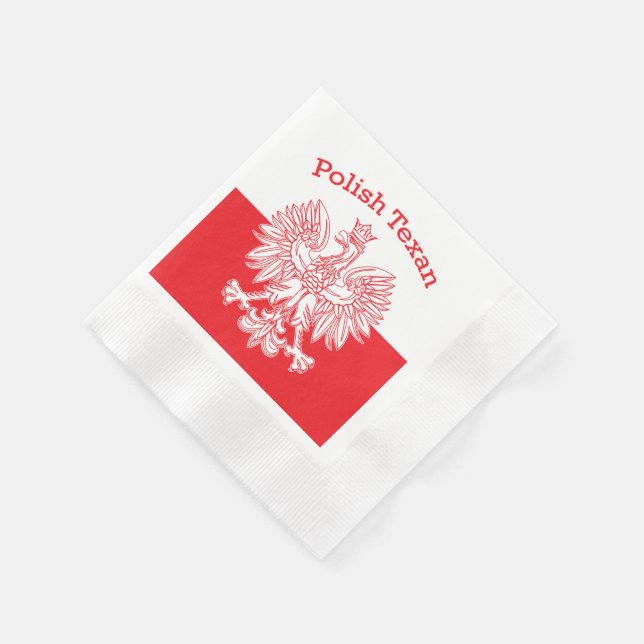 Polish Texan White Eagle Napkins (Corner)
