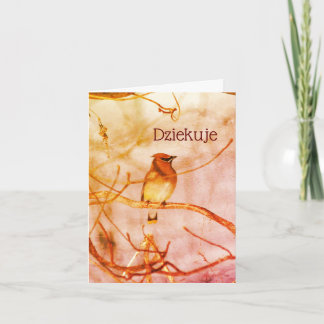 Polish Thank You Dziekuje Nature Art Card
