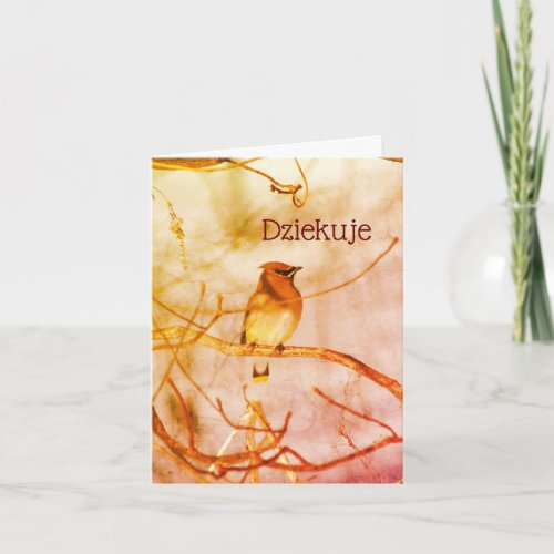 Polish Thank You Dziekuje Nature Art Card