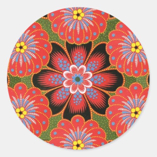 Polish Tole painting design Classic Round Sticker