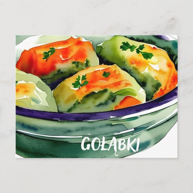 Polish traditional food, Postcard for postcrossing (Front)