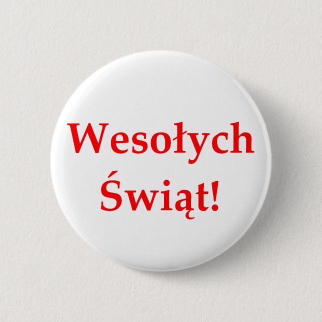 polish wesolych swiat button (Front)