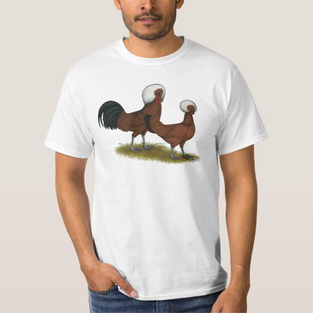 Polish:  White Crested Reds T-Shirt (Front)