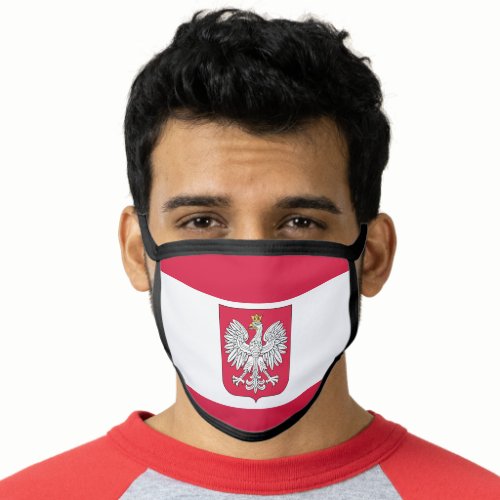 Polish White Eagle Flag Emblem Face Mask