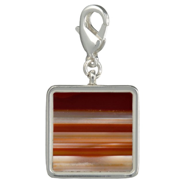 Polished Agate Mineral Rock Nature Photography Charm (Front)
