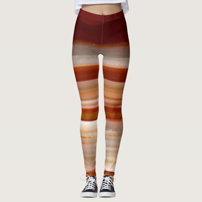 Polished Agate Slice Photo Leggings (Front)