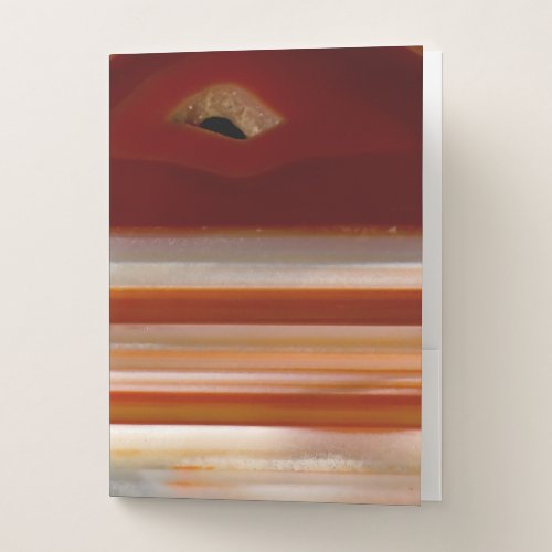 Polished Banded Agate Mineral Rock Photography Pocket Folder