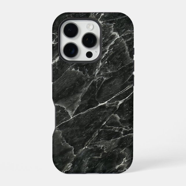 Polished Black Marble Slab Iphone Case (Back)