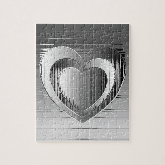 Polished chrome hearts jigsaw puzzle (Vertical)