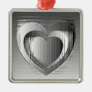 Polished chrome hearts metal ornament
