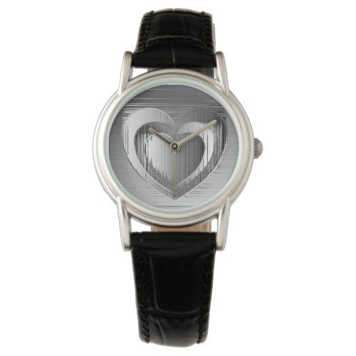 Polished chrome hearts watch