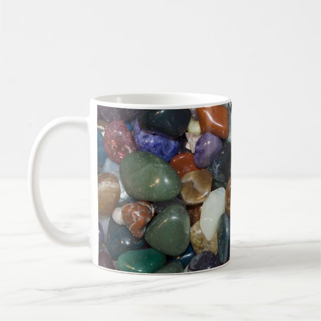 Polished Colorful Stones Coffee Mug (Left)