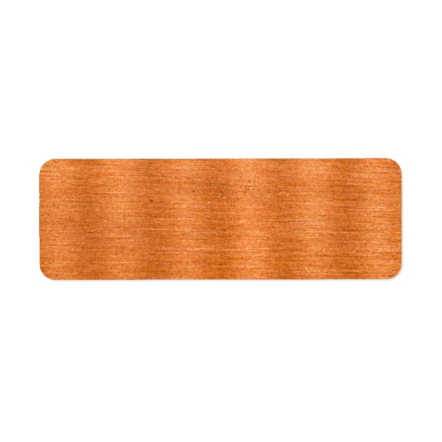 Polished Copper Wavy Texture Background Label (Front)