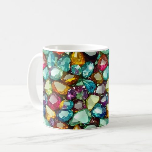 Polished Crystals Pattern Coffee Mug