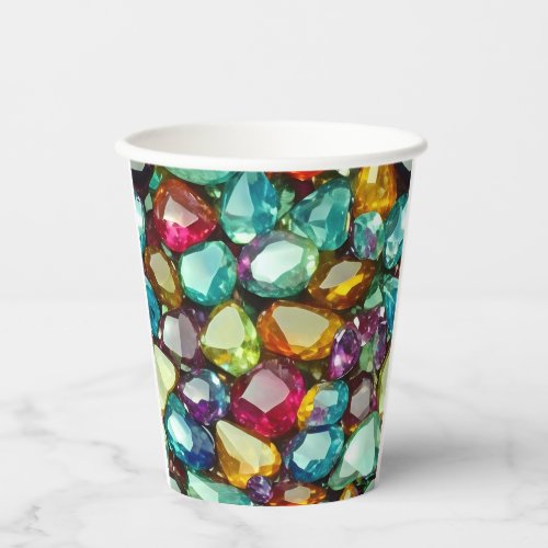 Polished Crystals Pattern Paper Cups