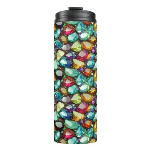 Polished Crystals Pattern Thermal Tumbler