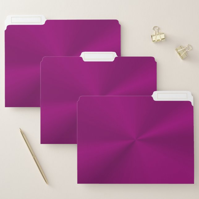 Polished eggplant chrome look file folder (Set)