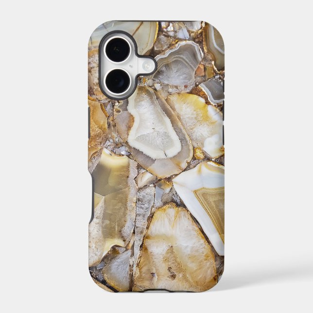 polished geode stone design iphone case (Back)