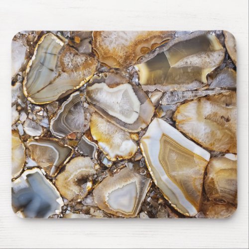 Polished Geode Stone design Mouse Pad