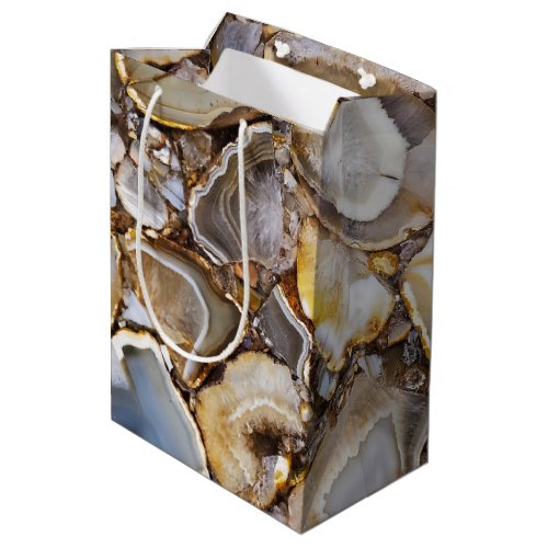 Polished Geode Stones  Medium Gift Bag